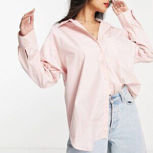 & Other Stories Oversized Blush Pink Cotton Button down shirt